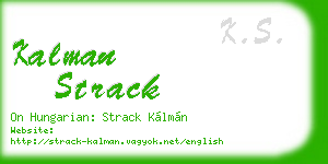 kalman strack business card