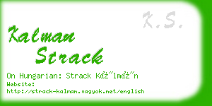 kalman strack business card